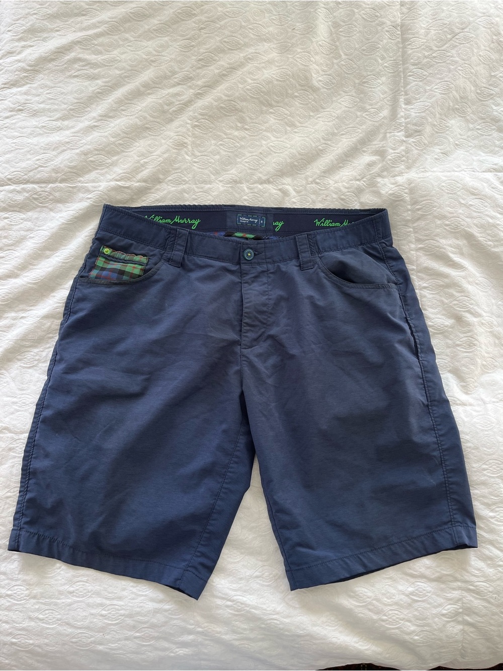 Navy Men’s William Murray Golf straight fit Shorts size 36
